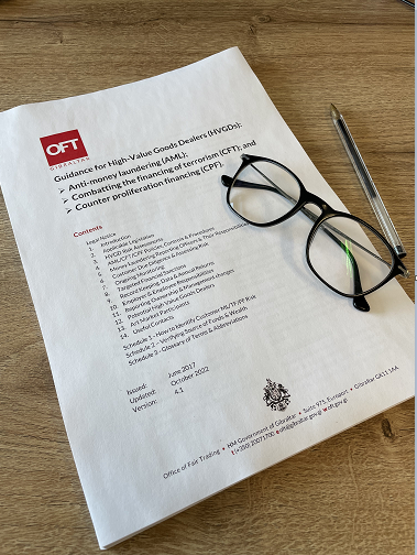 Updated OFT guidance for High Value Goods Dealers and Art Market Participants Image